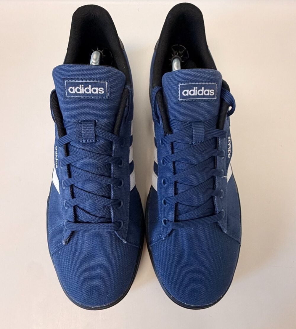 adidas Daily 3.0 Mens 11.5 Navy Blue Canvas Sneakers FX4357 w/ Box